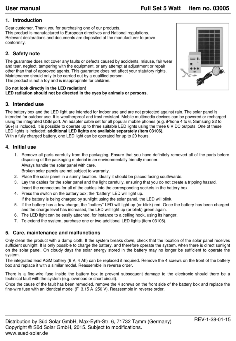 Süd Solar 03005 user manual