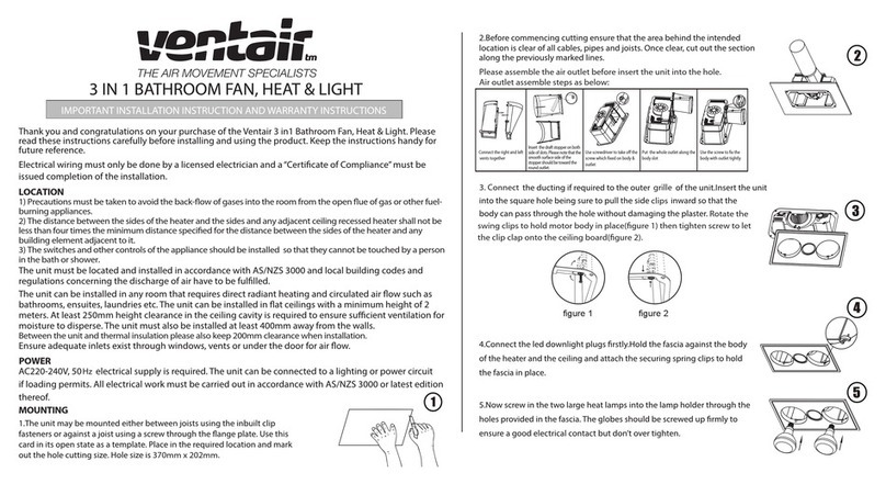 Ventair Myka 2 Installation and warranty instructions Ventair Myka 2 Installation and warranty instructions