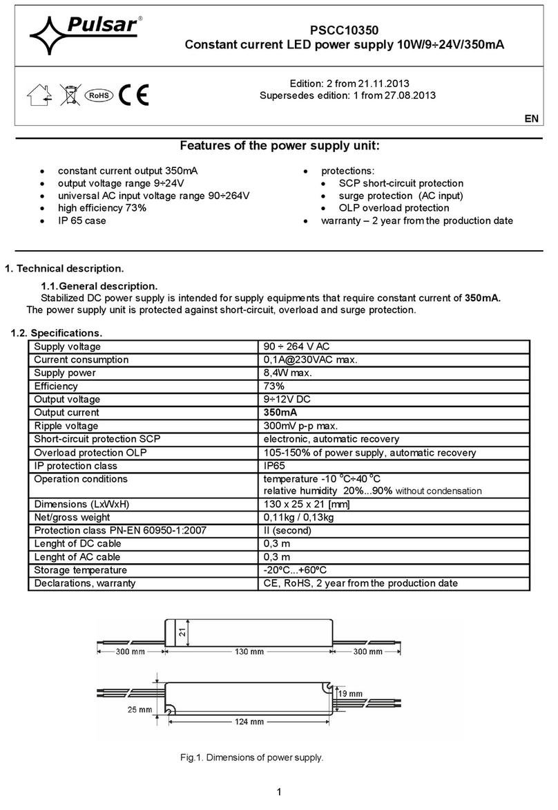 Pulsar PSCC10350 User manual