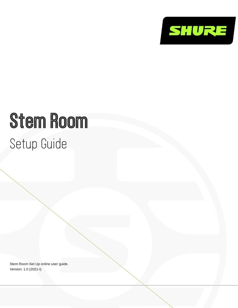 Shure Stem Room User manual Shure Stem Room User manual
