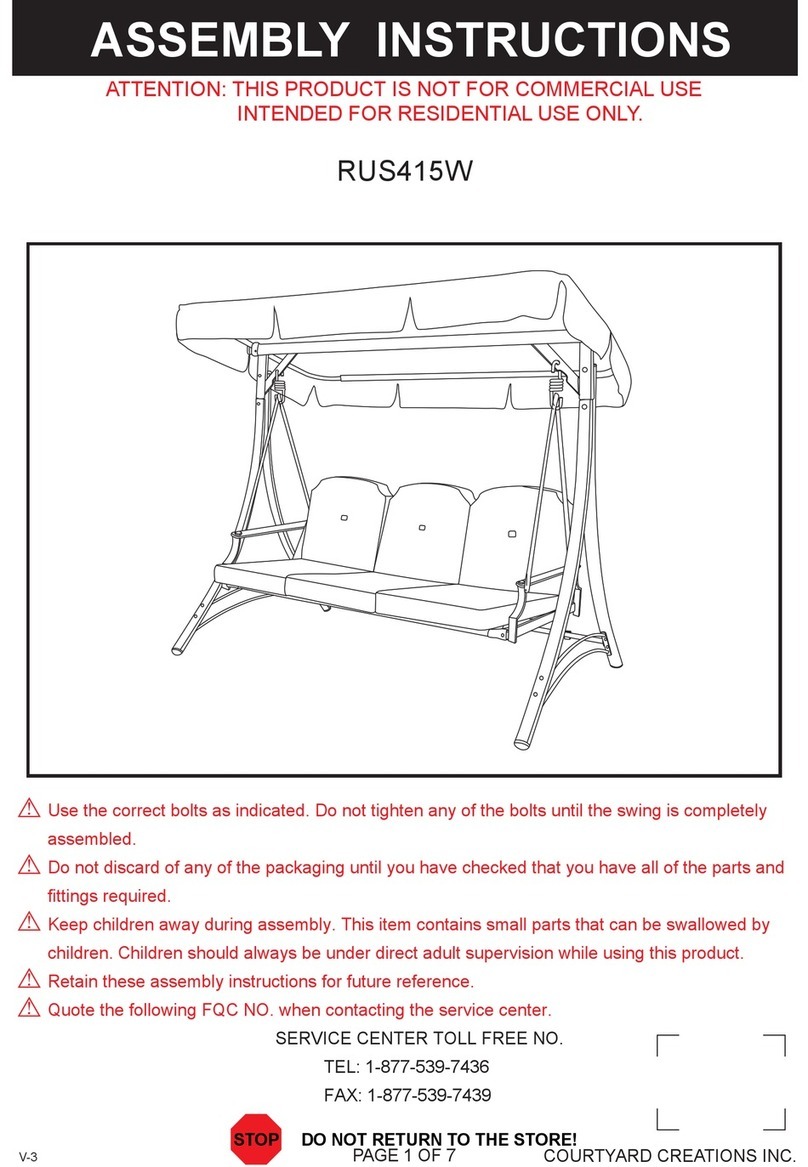 Courtyard Creations RUS415W Assembly instructions