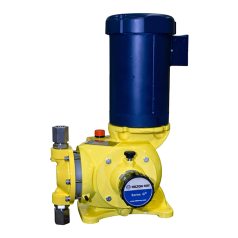 Milton Roy G Series Installation, operating and maintenance manual Milton Roy G Series Installation, operating and maintenance manual