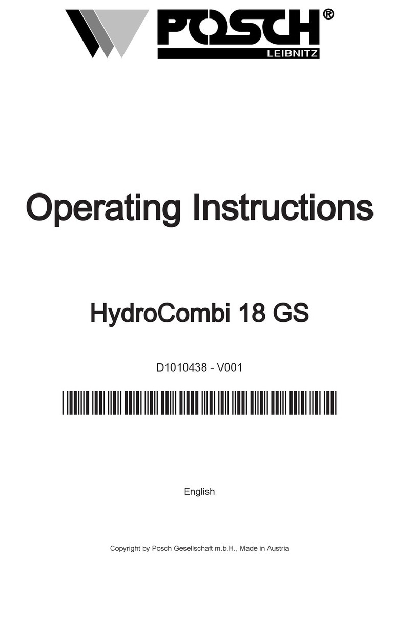 Posch HydroCombi 18 GS operating instructions