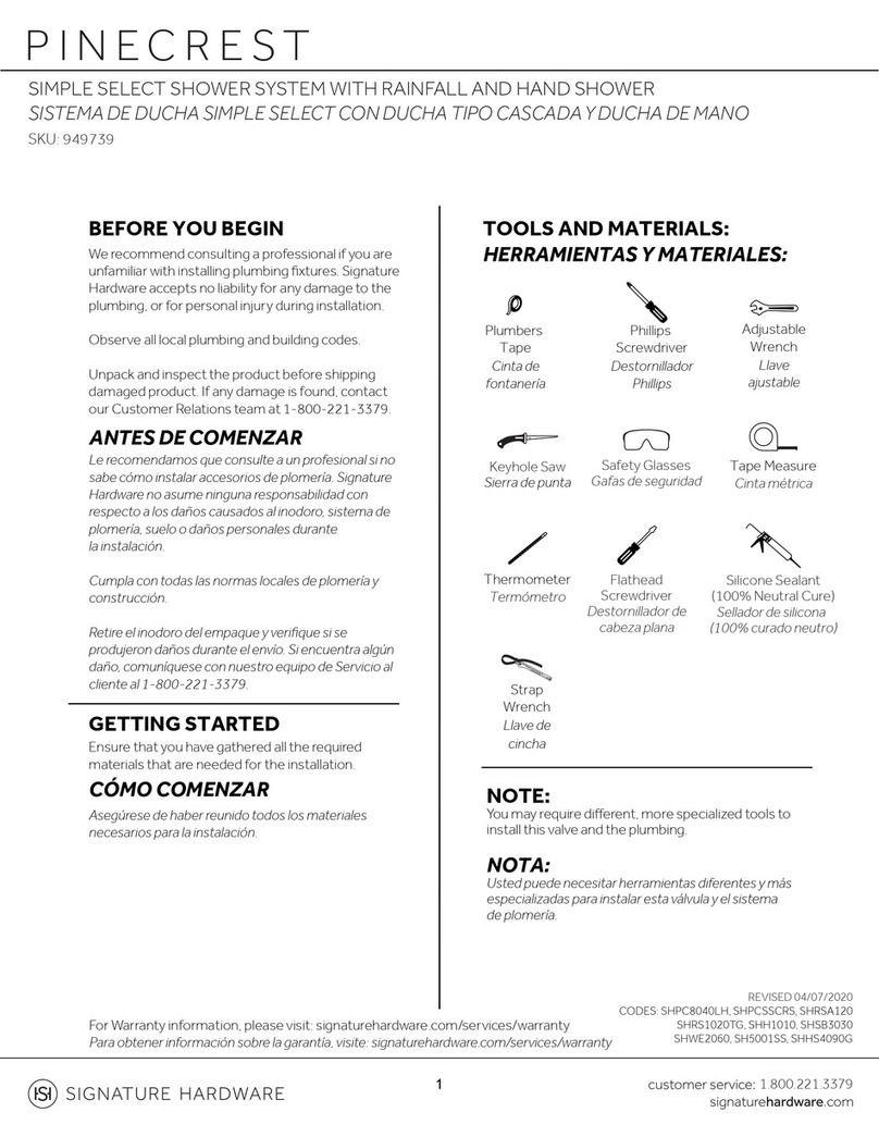Signature Hardware Pinecrest 949739 User manual