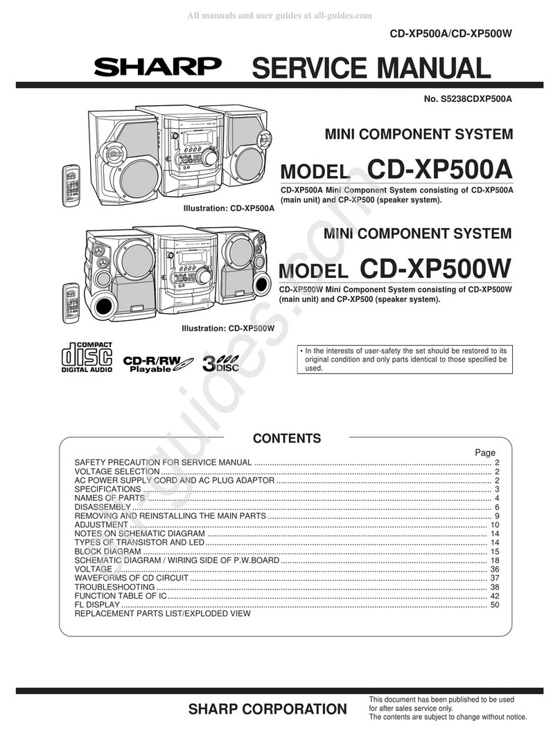 Sharp CD-XP500A User manual