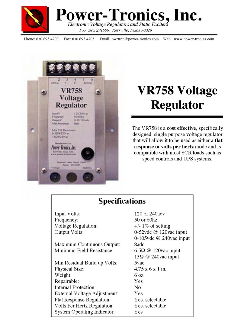Power-Tronics VR758 User manual