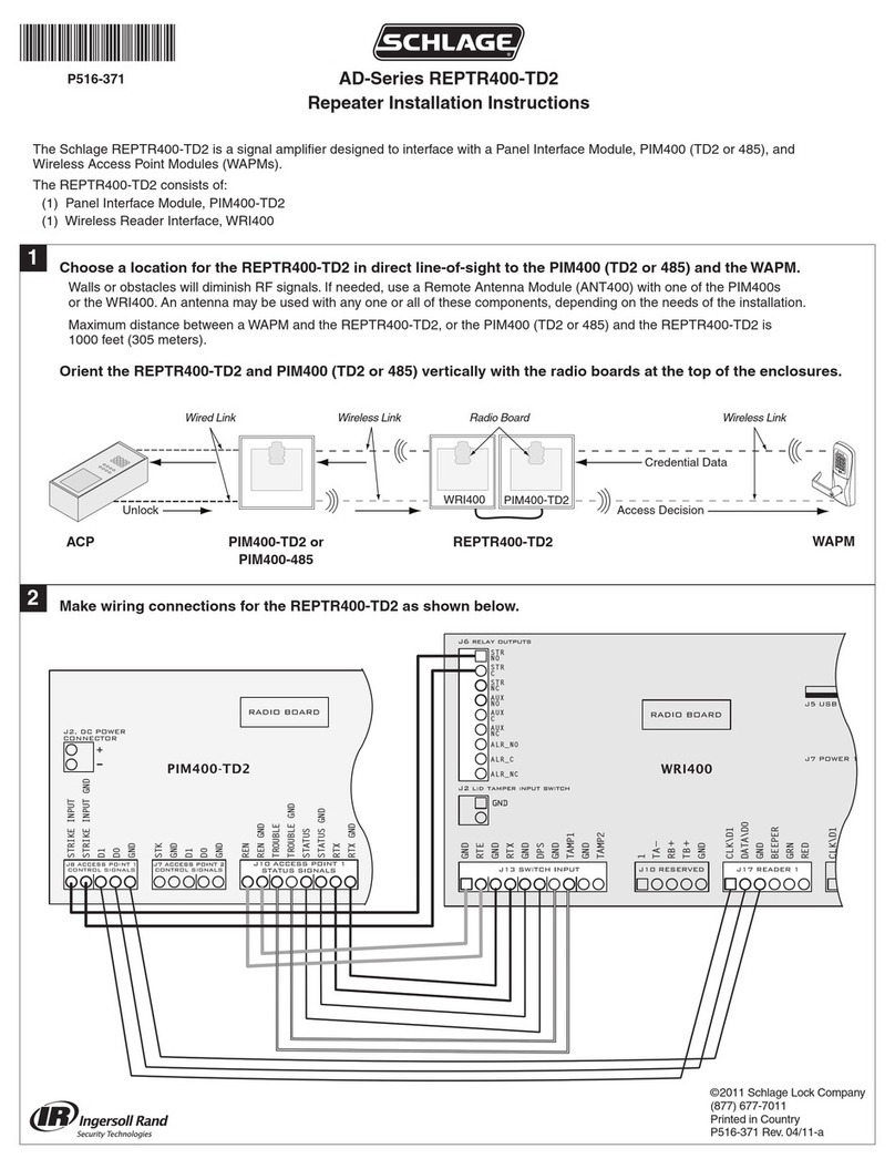 Schlage AD-Series installation instructions Schlage AD-Series installation instructions