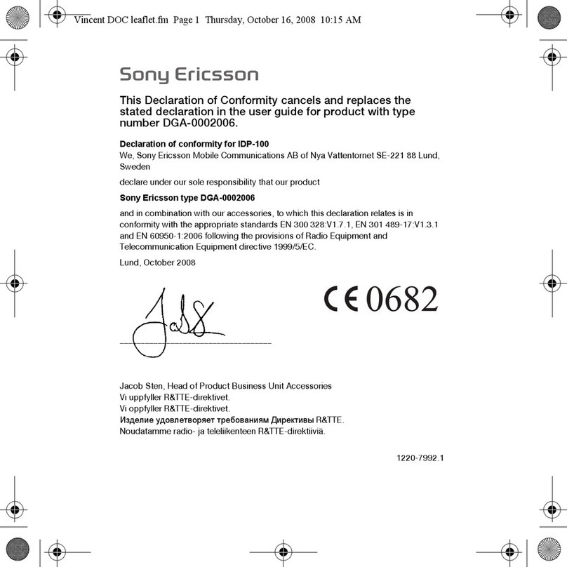 Sony Ericsson DGA-2006 manual