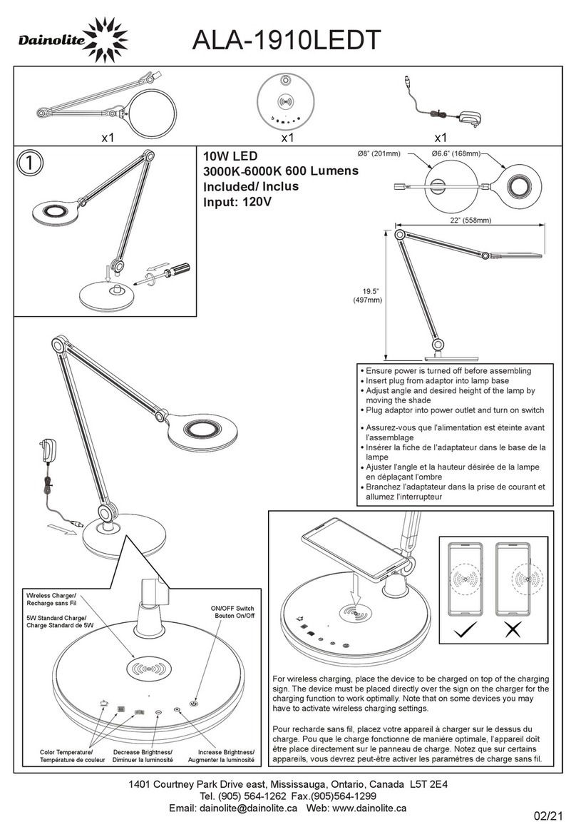 Dainolite Alina ALA-1910LEDT quick start guide