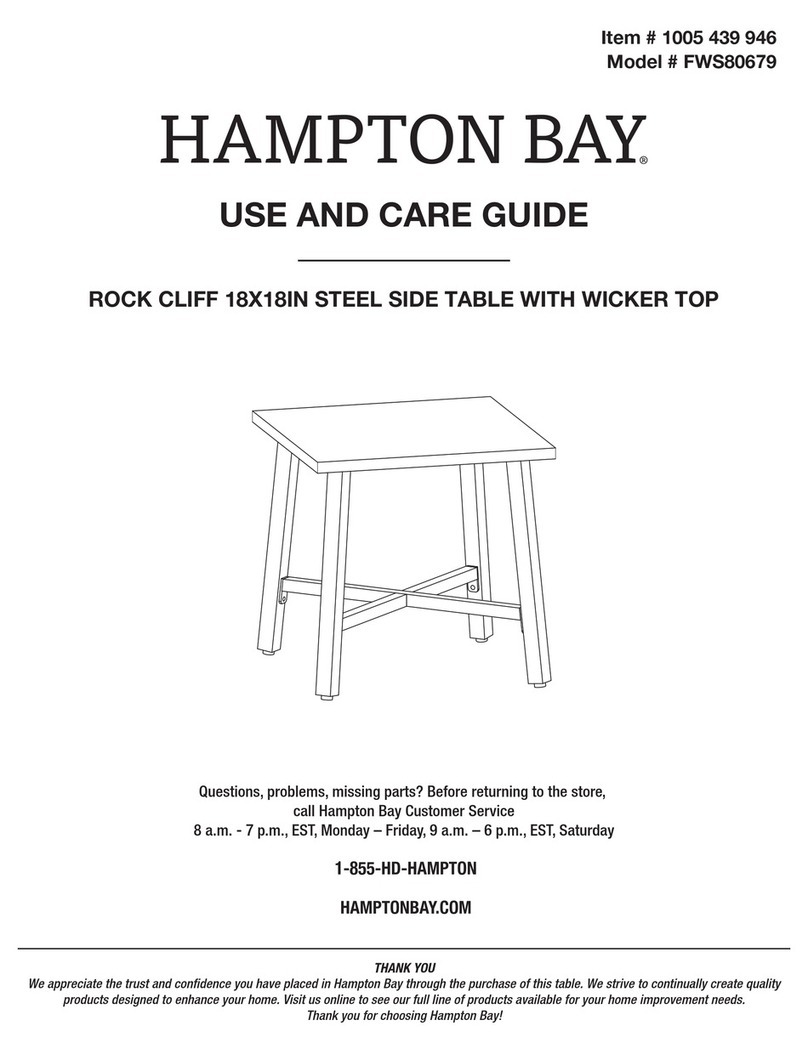 HAMPTON BAY ROCK CLIFF FWS80679 Use and care guide