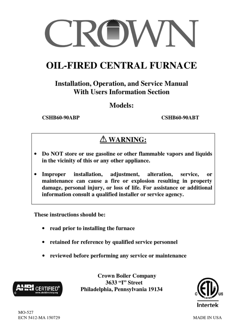 Crown CSHB60-90ABP Installation, operation and service manual Crown CSHB60-90ABP Installation, operation and service manual
