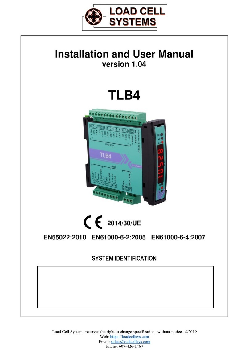 Load Cell Systems TLB4 Installation and user manual