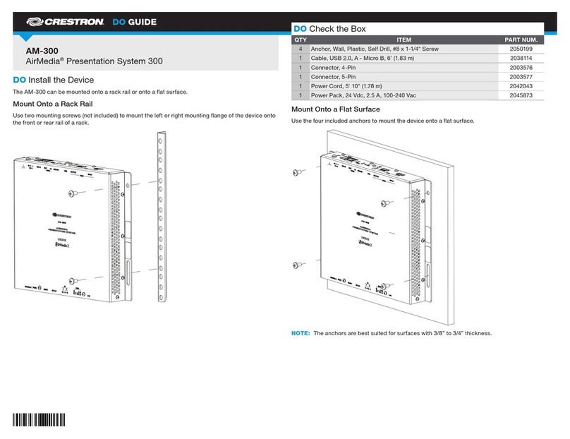 Crestron AM-300 Dimensional drawing