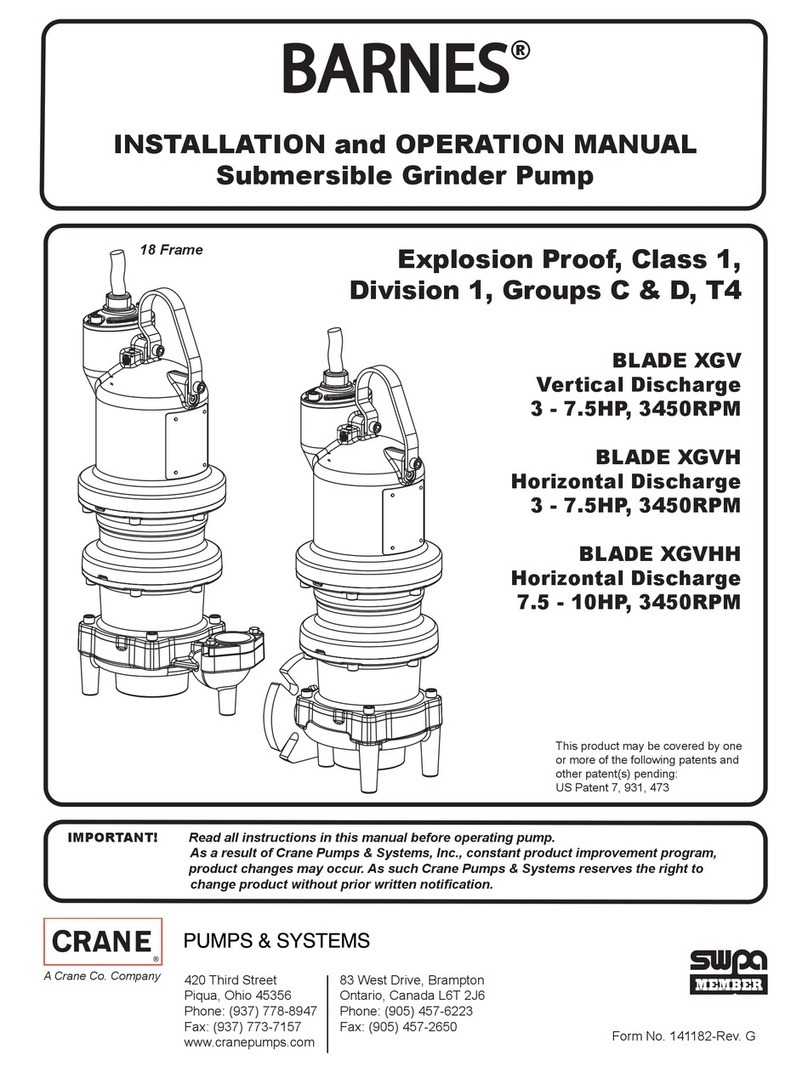 Crane BARNES BLADE XGV User manual