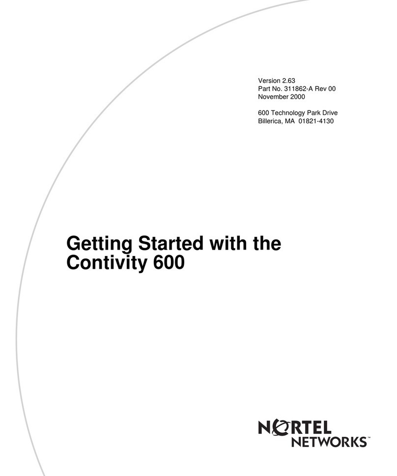 Nortel Contivity 600 User manual