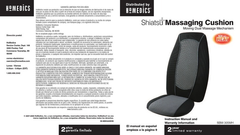 HoMedics SBM-305MH Instruction Manual