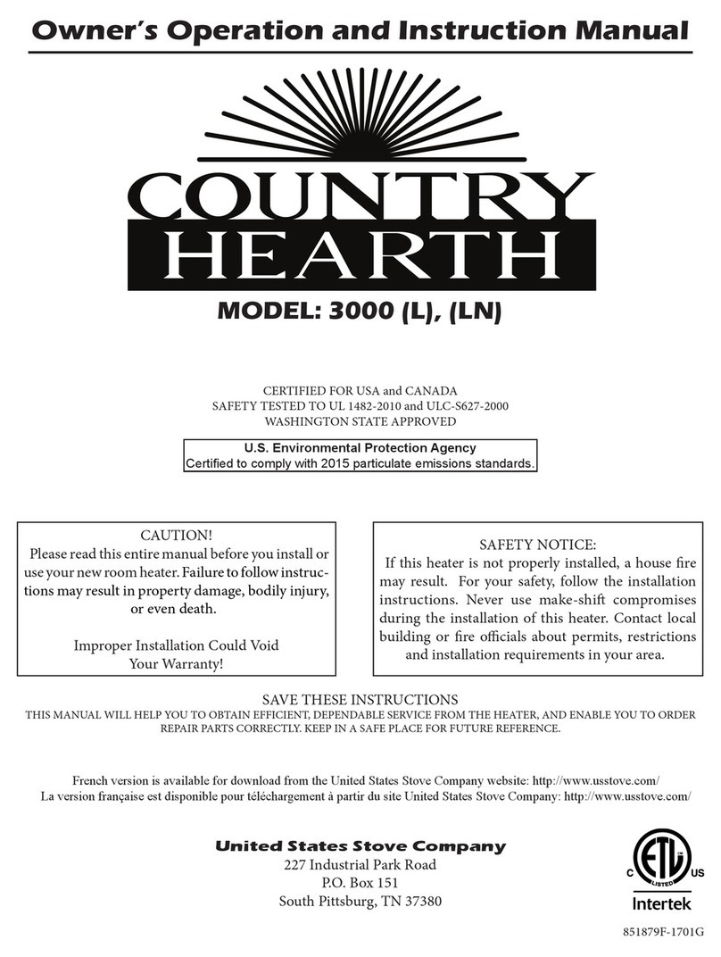 Country Hearth 3000 L Owner's operation and instruction manual