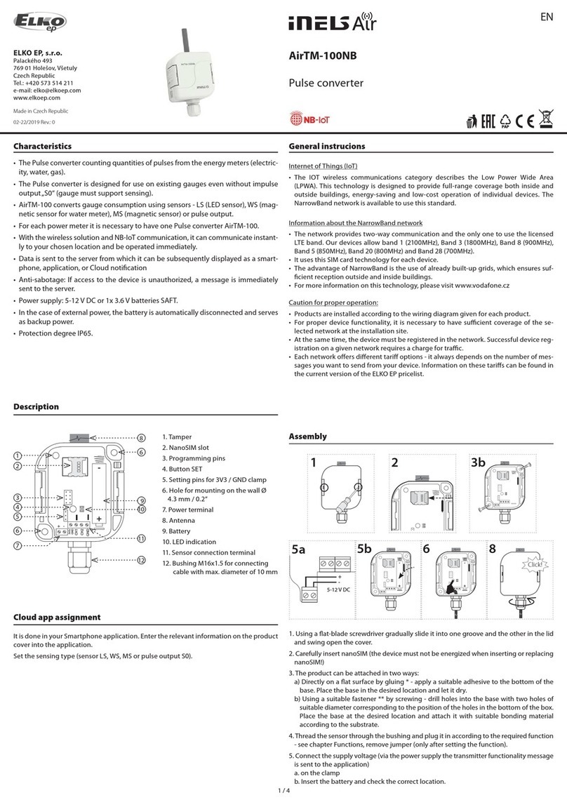 iNels Elko AirTM-100NB quick start guide
