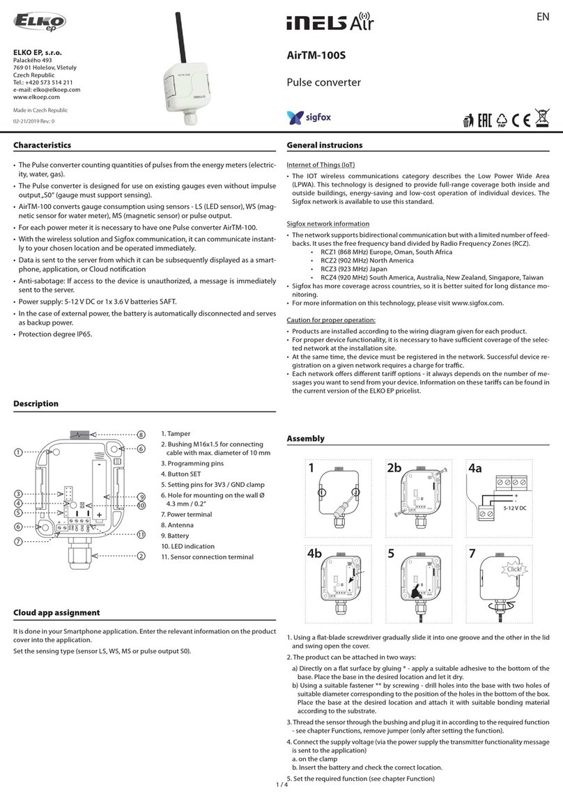 iNels Elko AirTM-100S quick start guide