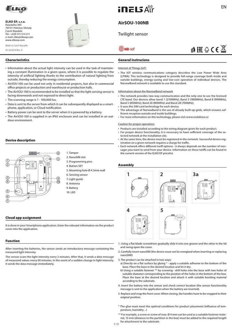 iNels Elco AirSOU-100NB quick start guide
