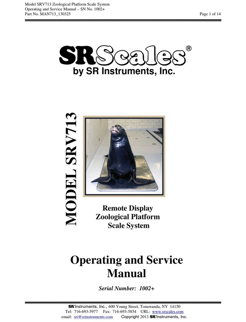 SR Instruments SR Scales SRV713 Operating and service manual