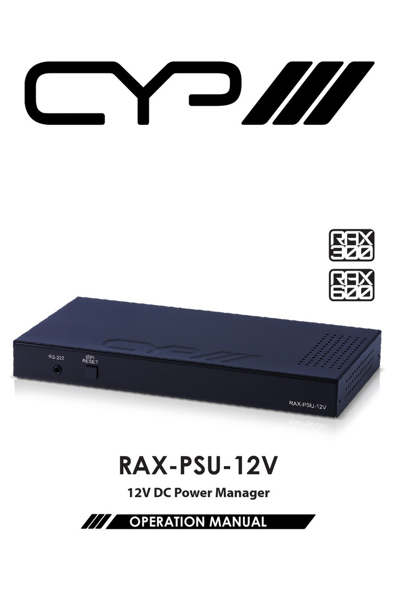 CYP RAX-PSU-12V Operation manual