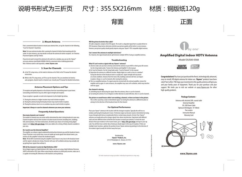 1 BY ONE OUS00-0568 User manual