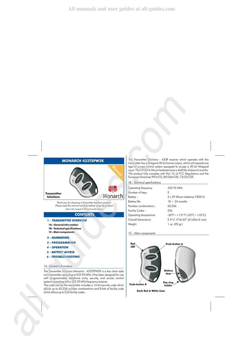 Monarch 433TSPW2K User manual Monarch 433TSPW2K User manual