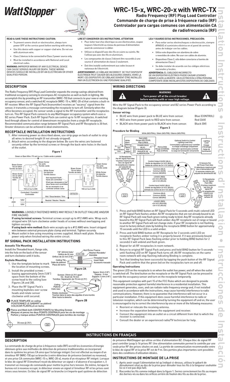 wattstopper WRC-15 Series instructions