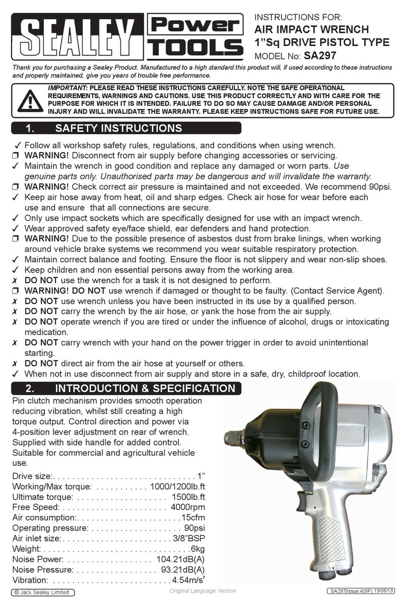 Sealey SA297 User manual