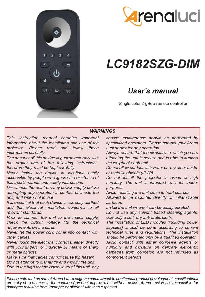 Arena Luci LC9182SZG-DIM user manual