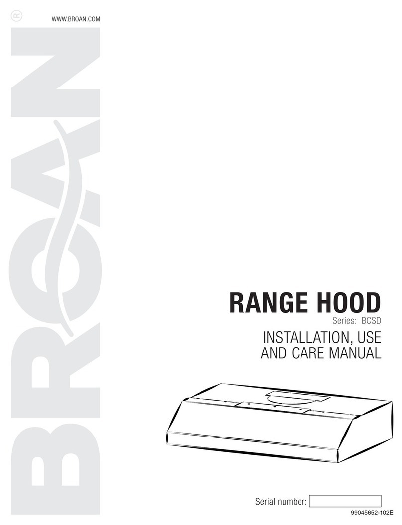 Broan BCSD Series Installation use and care manual