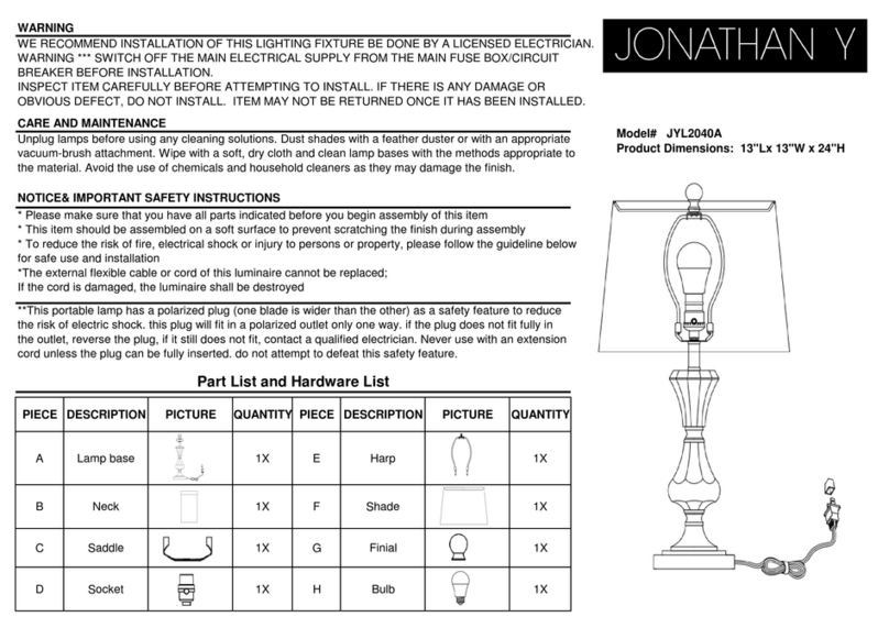 JONATHAN Y JYL2040A User manual