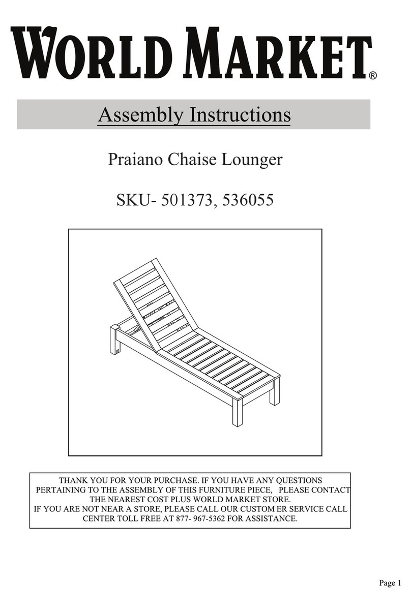 World Market Praiano Chaise Lounger 501373 Assembly instructions