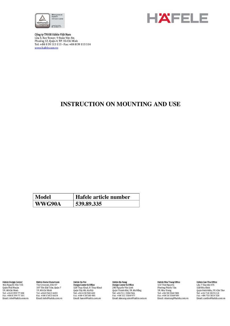 Häfele WWG90A Instruction on mounting and use