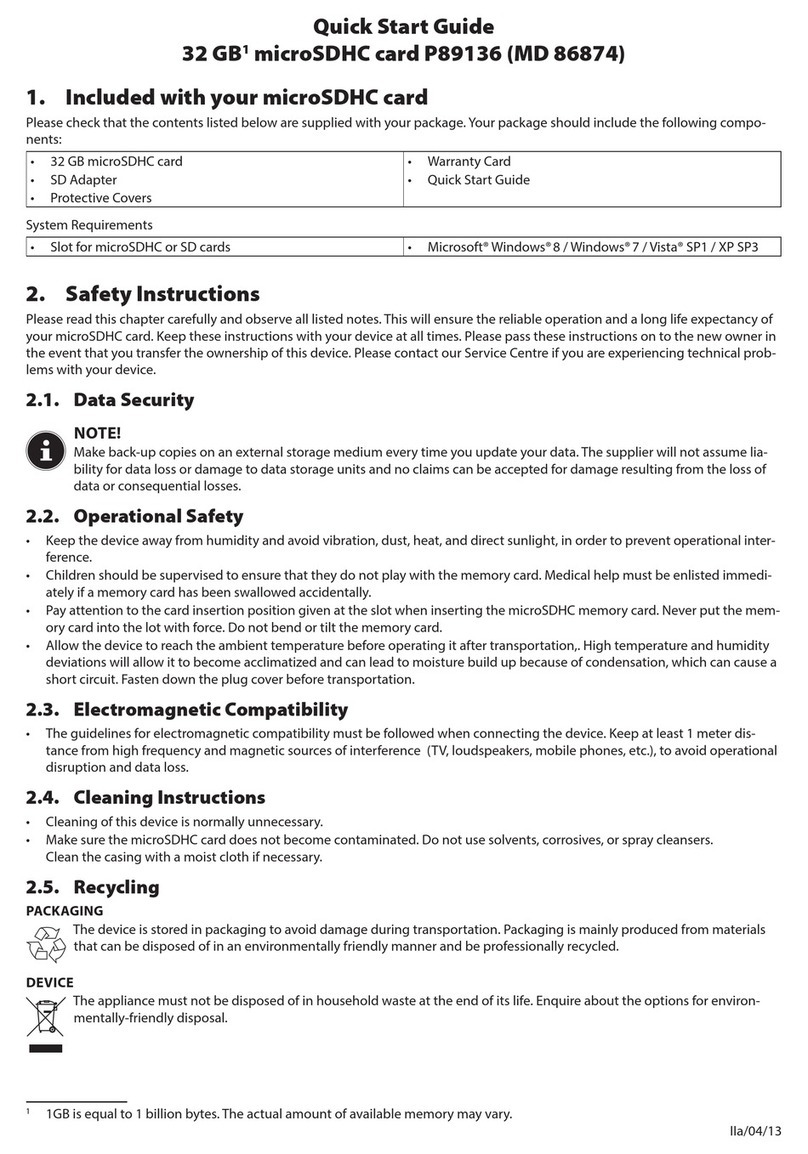 Medion P89136 quick start guide