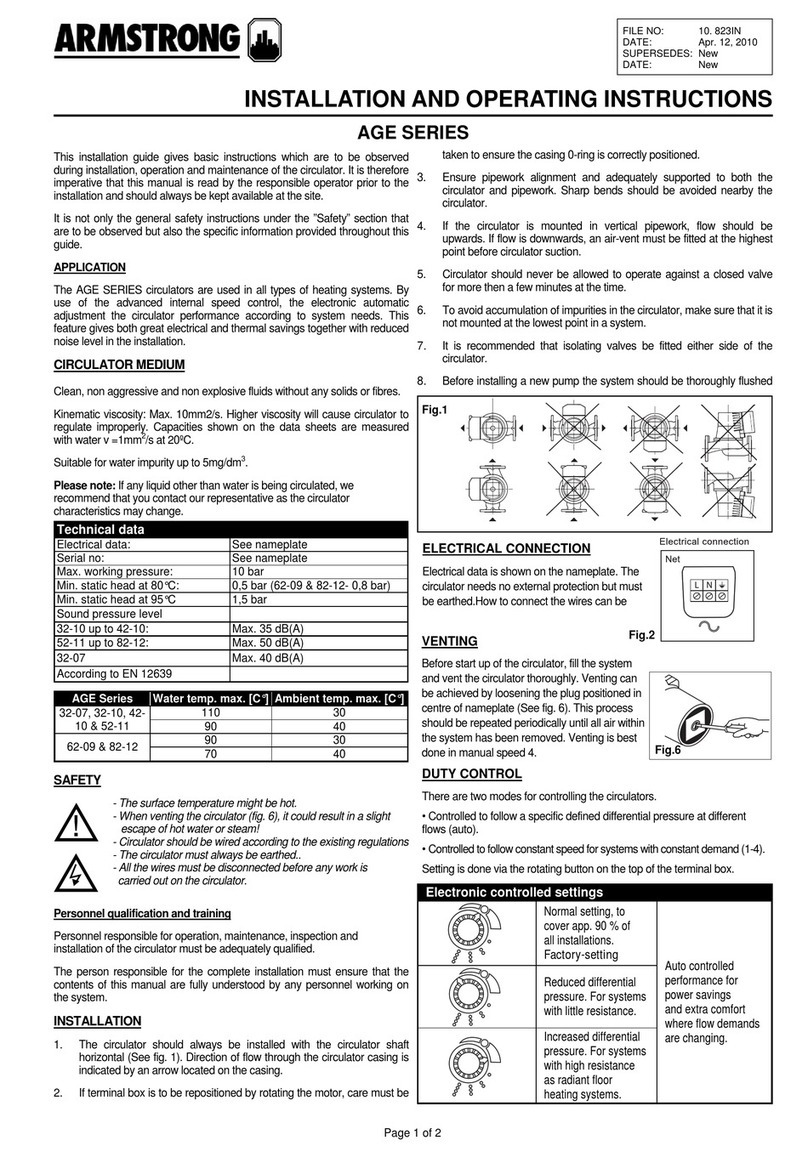 Armstrong Legacy AG Series User manual