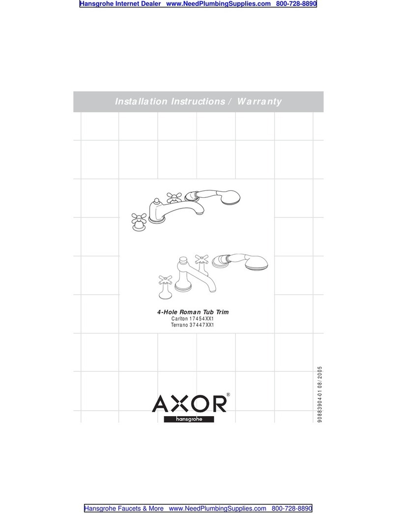 Hans Grohe AXOR Carlton 17454XX1 Installation guide