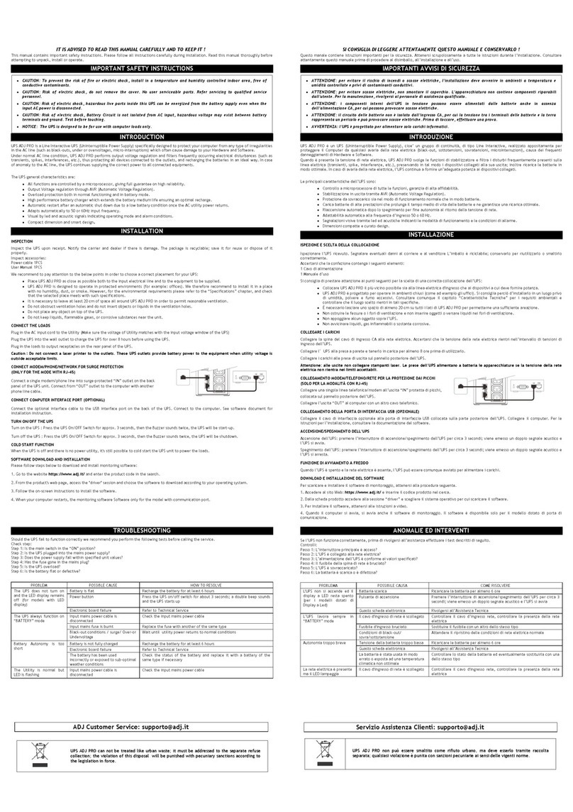 ADJ 650-01601 quick start guide