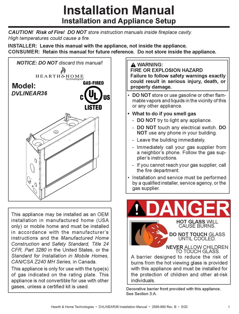 Hearth & Home DVLINEAR36 Series User manual Hearth & Home DVLINEAR36 Series User manual