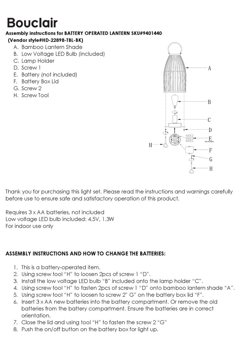 Bouclair 9401440 Assembly instructions