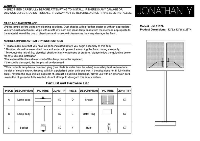 JONATHAN Y JYL1102A quick start guide