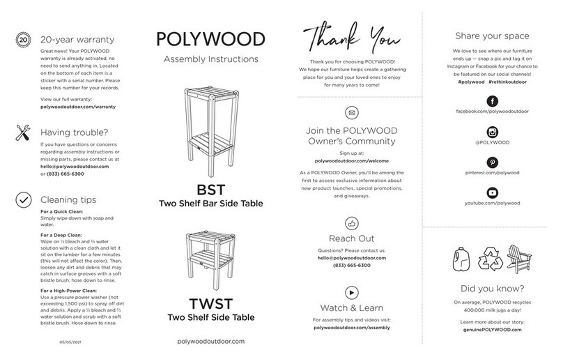 Polywood BST Assembly instructions Polywood BST Assembly instructions