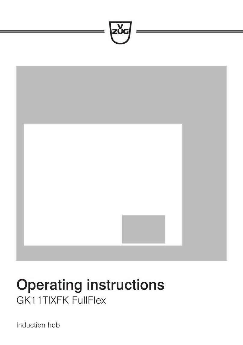 V-ZUG FullFlex GK11TIXFK operating instructions