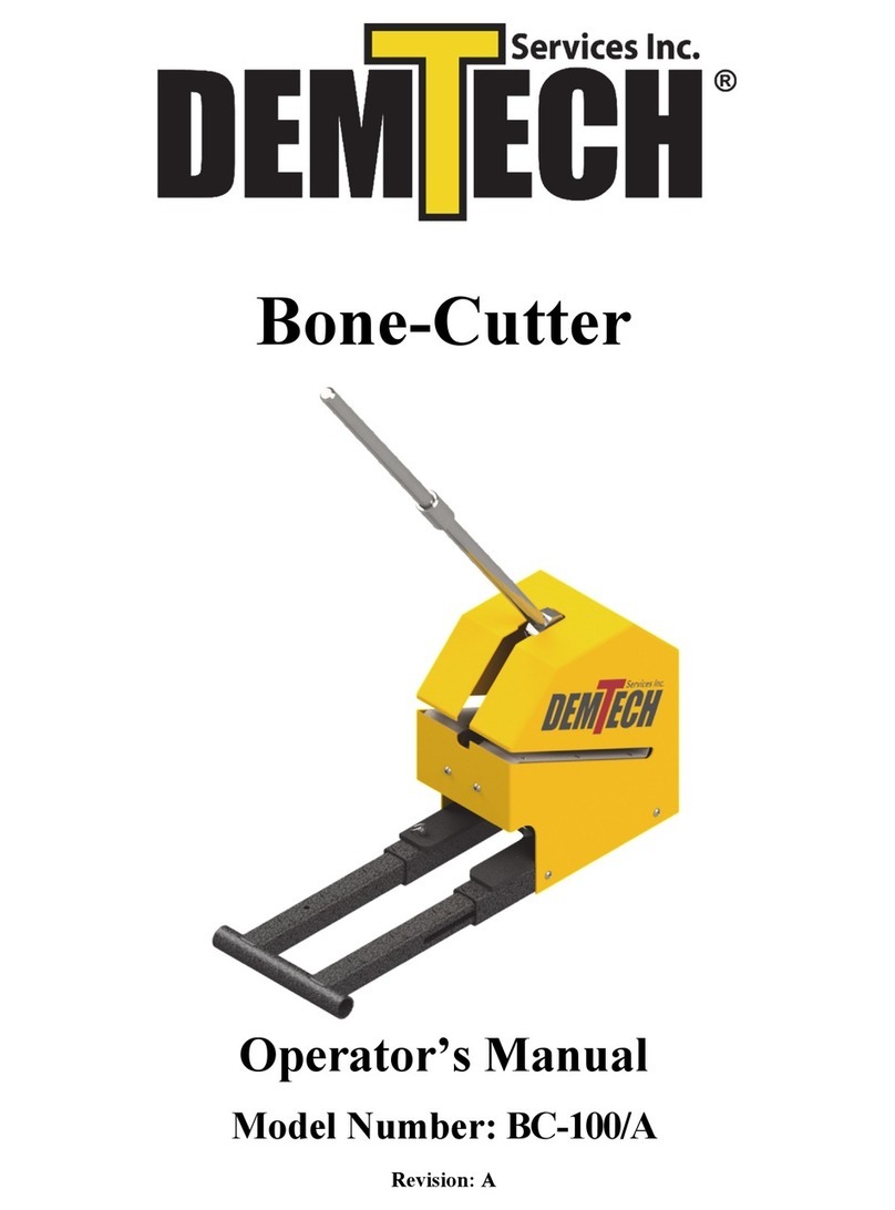 Demtech Bone-Cutter BC-100/A Operator's manual