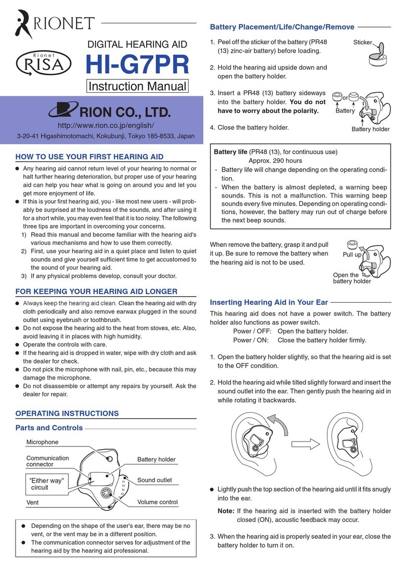 rionet RISA HI-G7PR User manual
