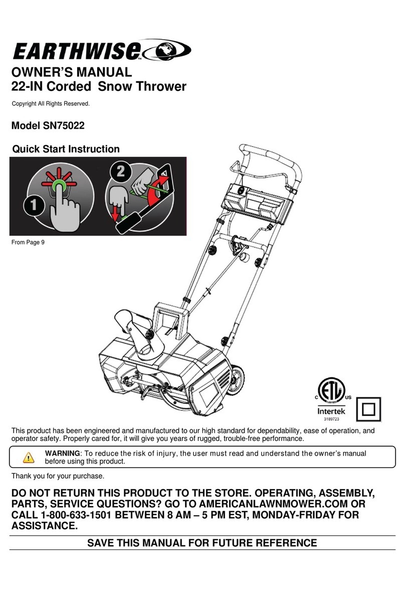 EarthWise SN75022 owner's manual