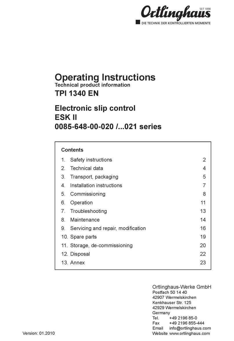 Ortlinghaus ESK II operating instructions