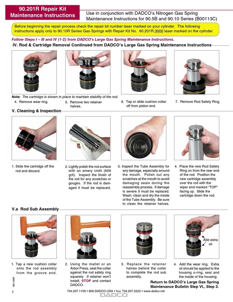 dadco 90.5B Series Maintenance instructions