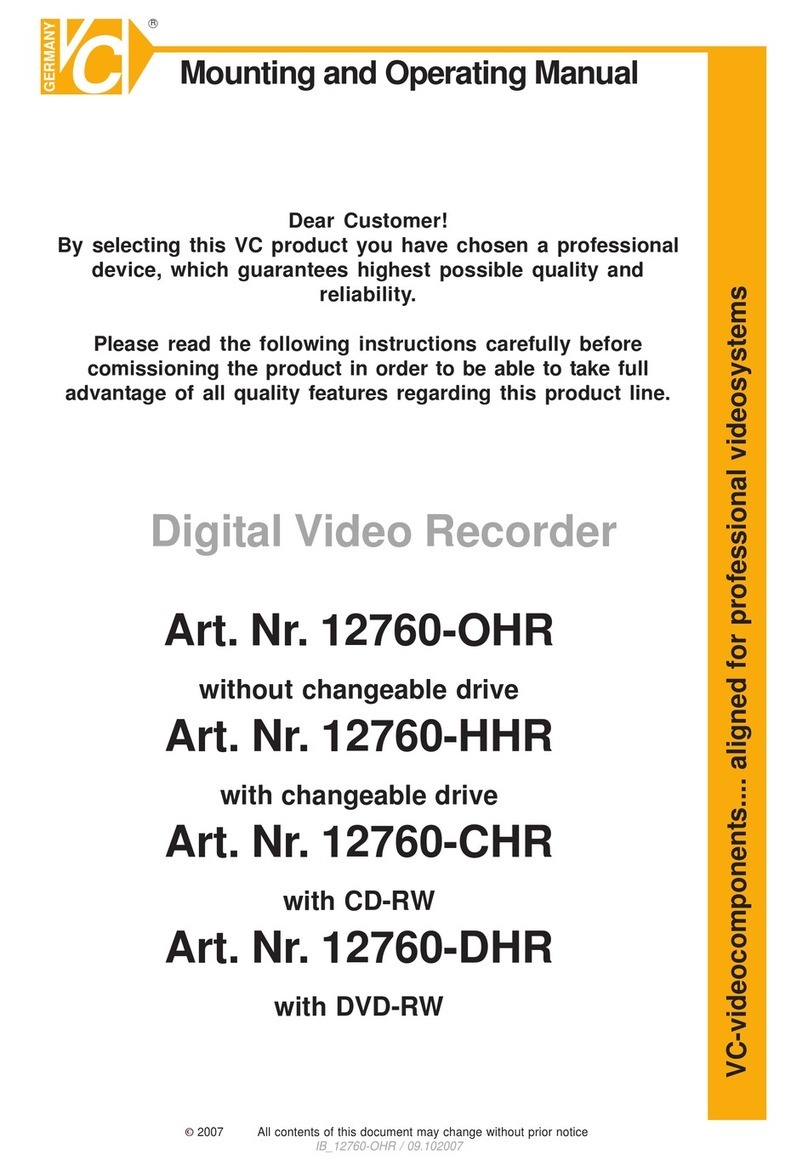 VC 12760-OHR Mounting and operating manual